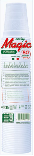 GOBELETS Réutilisable 200ML X80 - Blanc - DOPLA